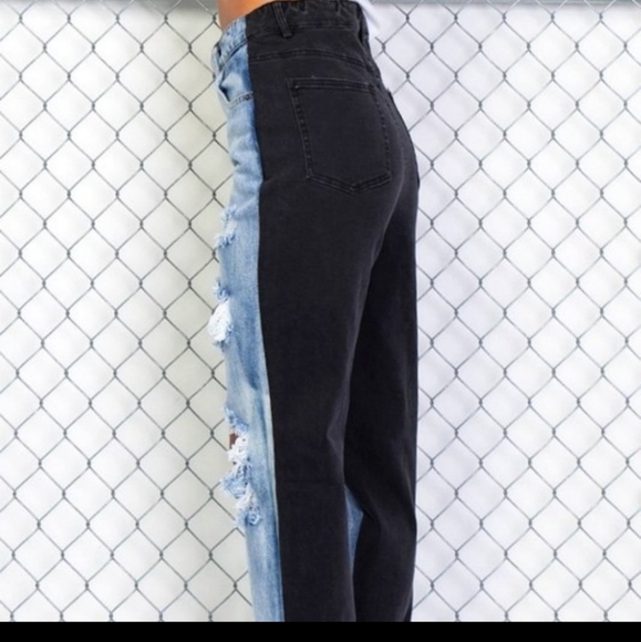 Host Pick Women's Miz 2 Faced Distressed High-rise 2 toned Jeans - Picture 13 of 16